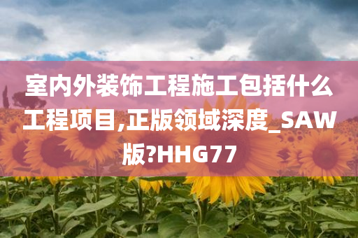 室内外装饰工程施工包括什么工程项目,正版领域深度_SAW版?HHG77