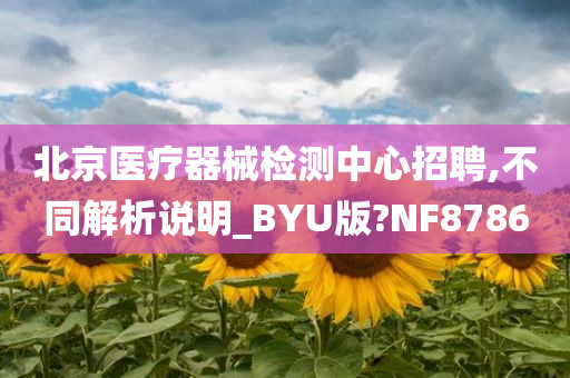 北京医疗器械检测中心招聘,不同解析说明_BYU版?NF8786