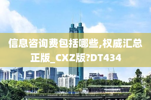 信息咨询费包括哪些,权威汇总正版_CXZ版?DT434