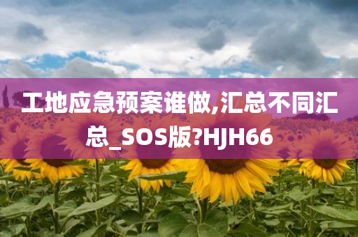 工地应急预案谁做,汇总不同汇总_SOS版?HJH66