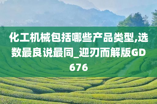 化工机械包括哪些产品类型,选数最良说最同_迎刃而解版GD676