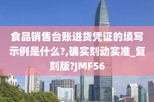 食品销售台账进货凭证的填写示例是什么?,确实刻动实准_复刻版?JMF56