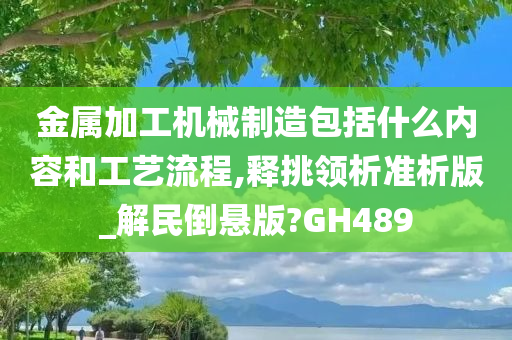 金属加工机械制造包括什么内容和工艺流程,释挑领析准析版_解民倒悬版?GH489