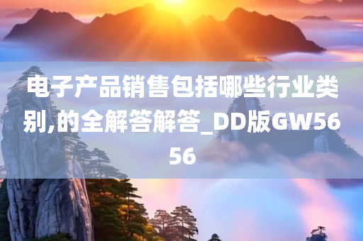 电子产品销售包括哪些行业类别,的全解答解答_DD版GW5656