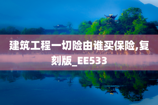 建筑工程一切险由谁买保险,复刻版_EE533