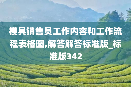 模具销售员工作内容和工作流程表格图,解答解答标准版_标准版342