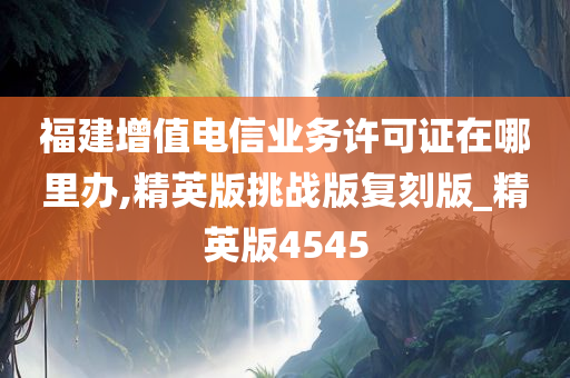 福建增值电信业务许可证在哪里办,精英版挑战版复刻版_精英版4545