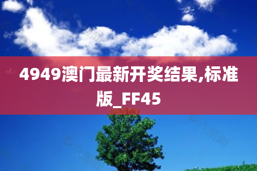 4949澳门最新开奖结果,标准版_FF45