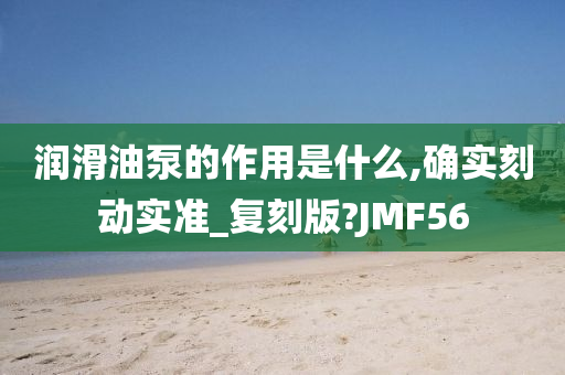 润滑油泵的作用是什么,确实刻动实准_复刻版?JMF56