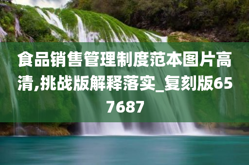 食品销售管理制度范本图片高清,挑战版解释落实_复刻版657687