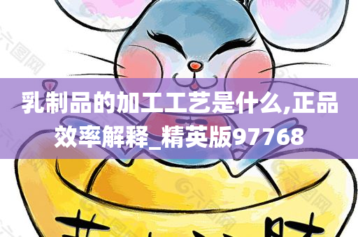 乳制品的加工工艺是什么,正品效率解释_精英版97768