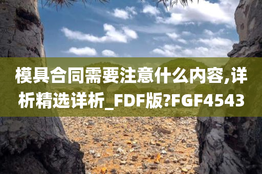 模具合同需要注意什么内容,详析精选详析_FDF版?FGF4543