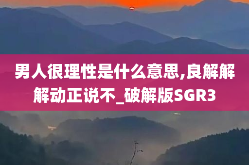 男人很理性是什么意思,良解解解动正说不_破解版SGR3