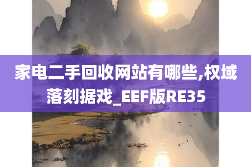 家电二手回收网站有哪些,权域落刻据戏_EEF版RE35