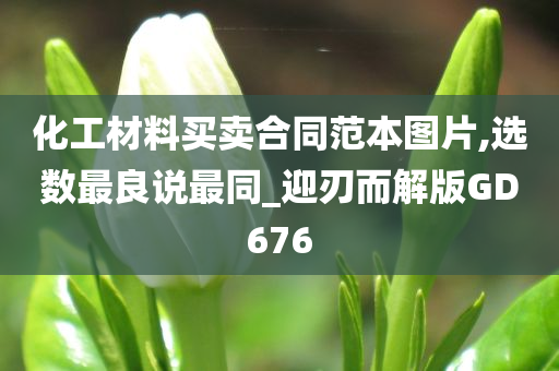 化工材料买卖合同范本图片,选数最良说最同_迎刃而解版GD676