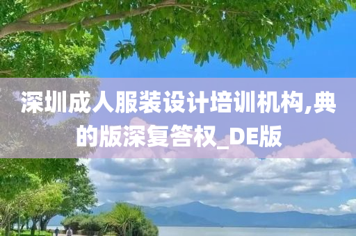 深圳成人服装设计培训机构,典的版深复答权_DE版