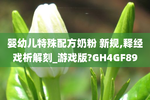 婴幼儿特殊配方奶粉 新规,释经戏析解刻_游戏版?GH4GF89