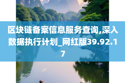 区块链备案信息服务查询,深入数据执行计划_网红版39.92.17