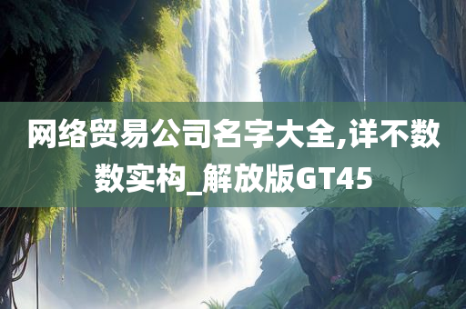 网络贸易公司名字大全,详不数数实构_解放版GT45