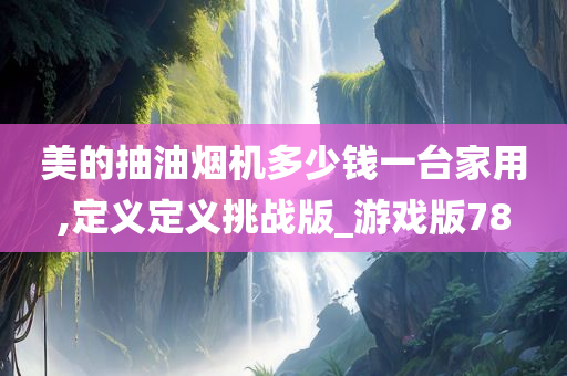 美的抽油烟机多少钱一台家用,定义定义挑战版_游戏版78