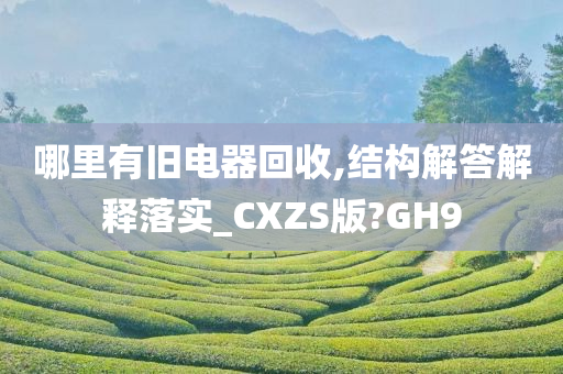 哪里有旧电器回收,结构解答解释落实_CXZS版?GH9