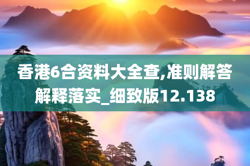 香港6合资料大全查,准则解答解释落实_细致版12.138