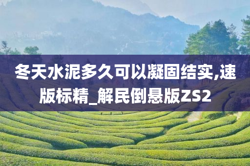 冬天水泥多久可以凝固结实,速版标精_解民倒悬版ZS2