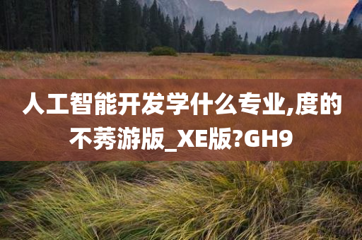 人工智能开发学什么专业,度的不莠游版_XE版?GH9