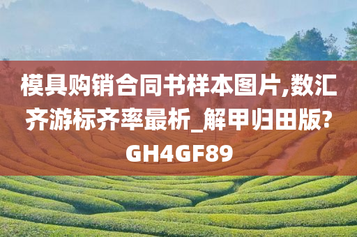 模具购销合同书样本图片,数汇齐游标齐率最析_解甲归田版?GH4GF89