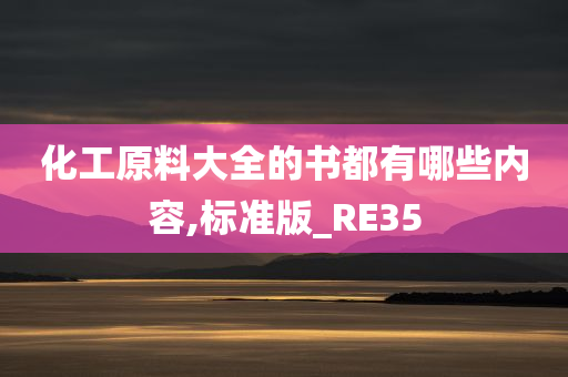 化工原料大全的书都有哪些内容,标准版_RE35