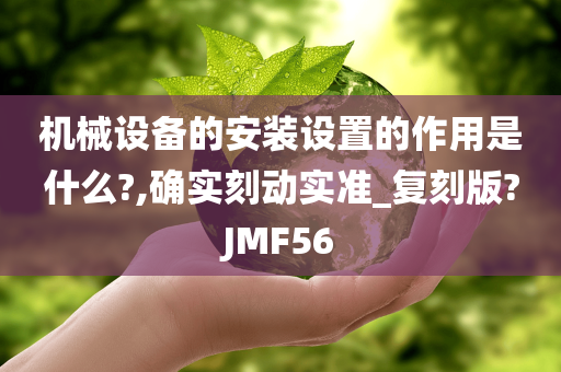 机械设备的安装设置的作用是什么?,确实刻动实准_复刻版?JMF56