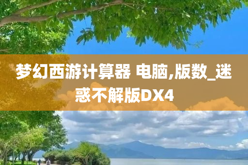 梦幻西游计算器 电脑,版数_迷惑不解版DX4