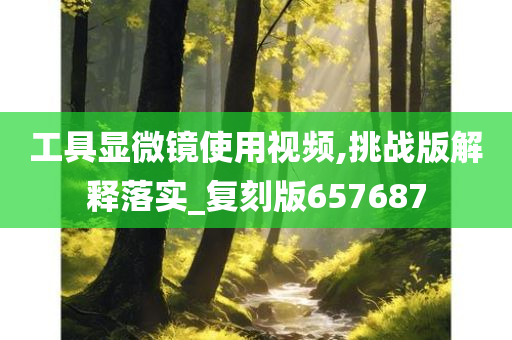 工具显微镜使用视频,挑战版解释落实_复刻版657687