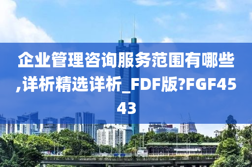 企业管理咨询服务范围有哪些,详析精选详析_FDF版?FGF4543