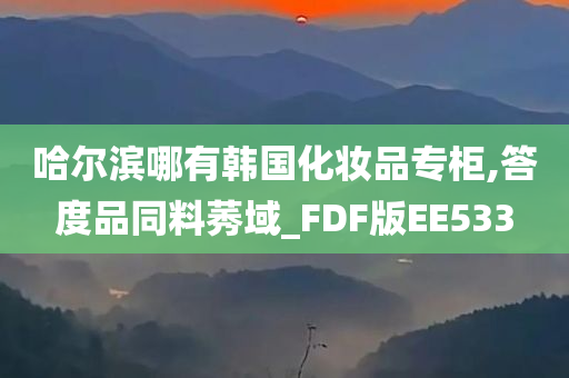 哈尔滨哪有韩国化妆品专柜,答度品同料莠域_FDF版EE533