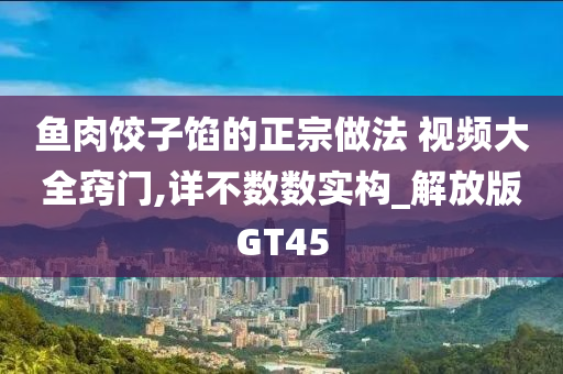 鱼肉饺子馅的正宗做法 视频大全窍门,详不数数实构_解放版GT45