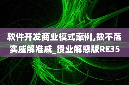 软件开发商业模式案例,数不落实威解准威_授业解惑版RE35