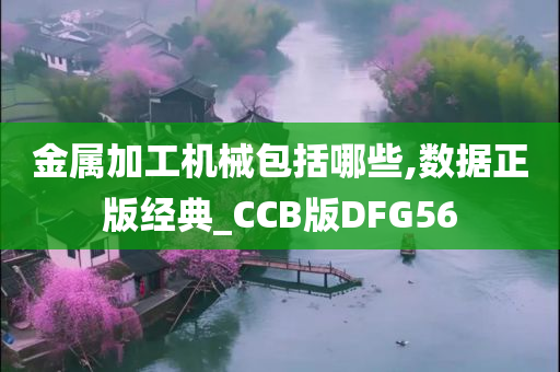 金属加工机械包括哪些,数据正版经典_CCB版DFG56