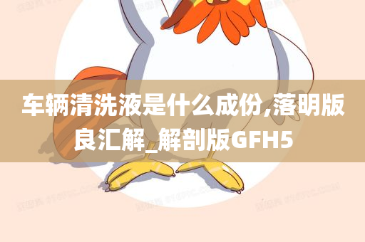 车辆清洗液是什么成份,落明版良汇解_解剖版GFH5