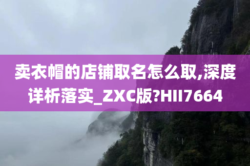 卖衣帽的店铺取名怎么取,深度详析落实_ZXC版?HII7664