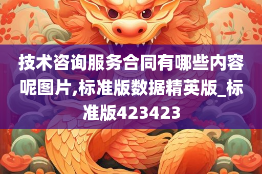 技术咨询服务合同有哪些内容呢图片,标准版数据精英版_标准版423423