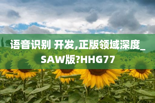 语音识别 开发,正版领域深度_SAW版?HHG77