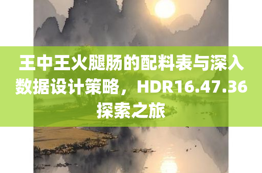 王中王火腿肠的配料表与深入数据设计策略，HDR16.47.36探索之旅