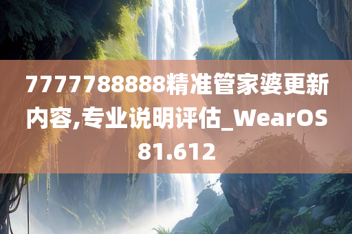 7777788888精准管家婆更新内容,专业说明评估_WearOS81.612