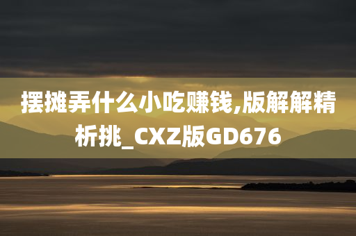 摆摊弄什么小吃赚钱,版解解精析挑_CXZ版GD676