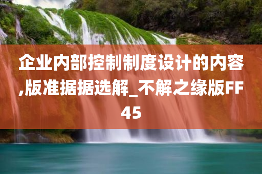 企业内部控制制度设计的内容,版准据据选解_不解之缘版FF45