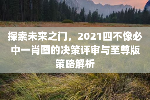 探索未来之门，2021四不像必中一肖图的决策评审与至尊版策略解析