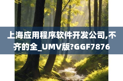 上海应用程序软件开发公司,不齐的全_UMV版?GGF7876