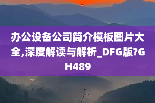 办公设备公司简介模板图片大全,深度解读与解析_DFG版?GH489