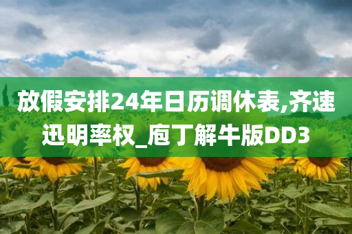 放假安排24年日历调休表,齐速迅明率权_庖丁解牛版DD3